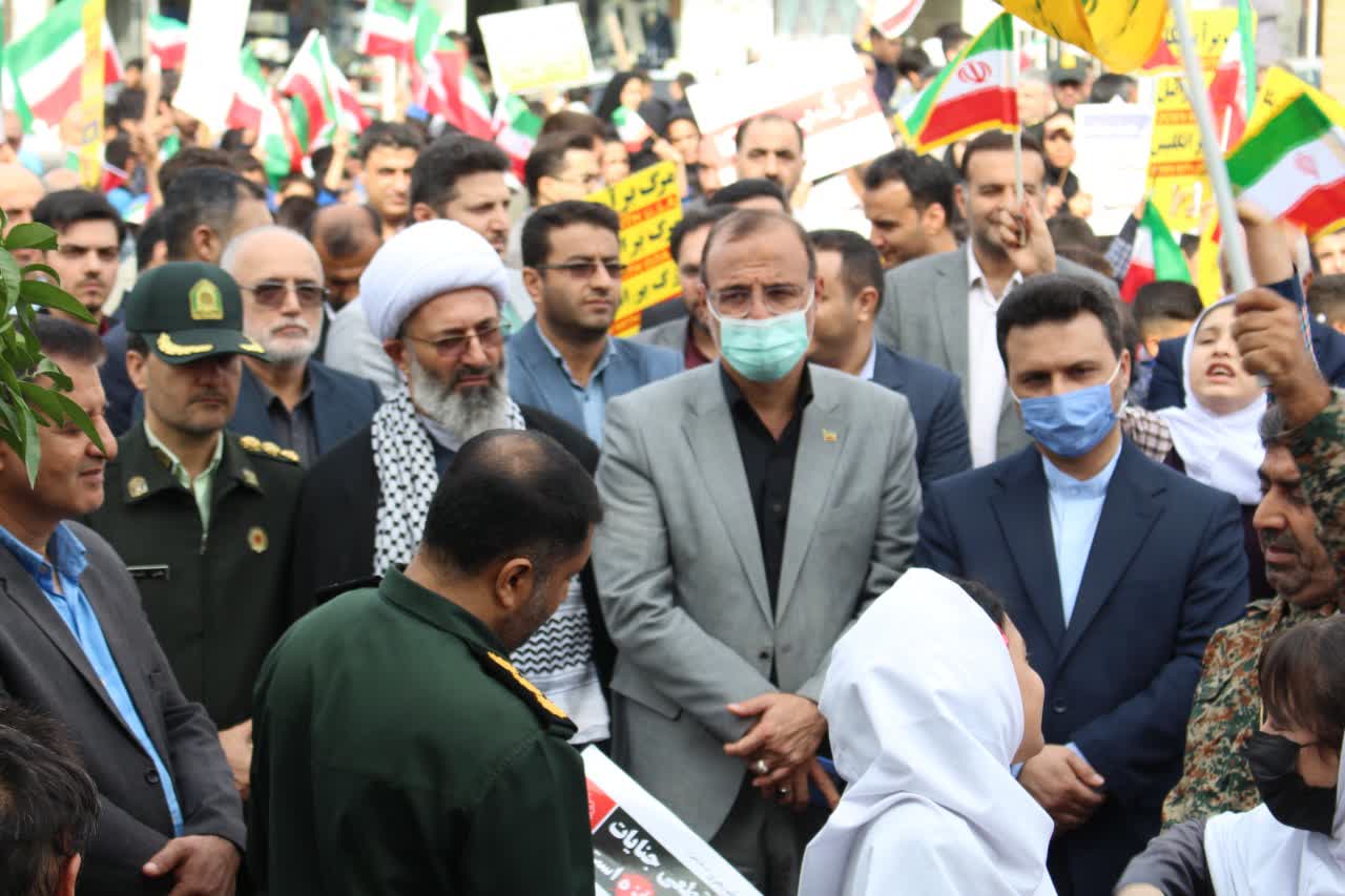 راهپیمایی ۱۳ آبان در شهرستان های ساری و میاندورود